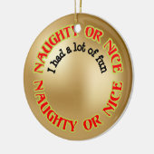 Grappig Schattige humoristisch ondeugend mooi kers Keramisch Ornament (Links)