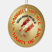 Grappig Schattige humoristisch stout mooi wijncita Keramisch Ornament (Links)