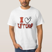 Grappig Schattige Ik hou van ketchup T-shirt (Voorkant)