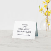 Grappig Schattige jij Monkey Business Suit 21st Bi Kaart (Gele Bloem)