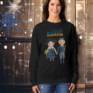 Grappig Schattige Joods koppel Happy Chanoeka Trui