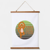 Grappig schattige kat die yoga doet. Grappig yoga- Hangend Wandkleed (Voorkant)