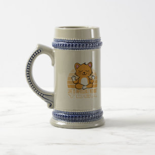 Grappig schattige kat die yoga doet. grappige yoga bierpul