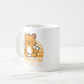 Grappig schattige kat die yoga doet. grappige yoga koffiemok (Voorkant links)