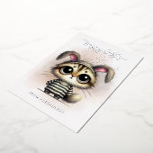 Grappig Schattige Kat in pyjama Folie Feestdagenkaart (Gedraaid)