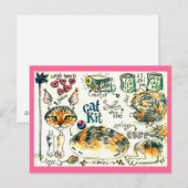 Grappig, schattige katkatkatkatten, katten briefka briefkaart (Voorkant / Achterkant)
