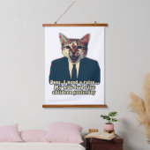 Grappig schattige kattenmeme voor katten- en katte hangend wandkleed (Slaapkamer)
