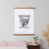 Grappig schattige kattenmeme voor katten- en katte hangend wandkleed (Slaapkamer)