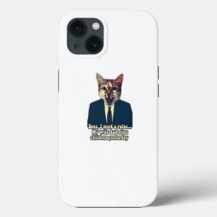 Grappig schattige kattenmeme voor katten- en katte iPhone 13 hoesje