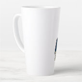 Grappig schattige kattenmeme voor katten- en katte latte mok (Linkerhoek)