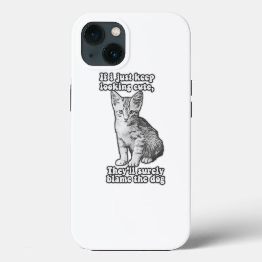 Grappig schattige kattenmeme voor katteneigenaars Case-Mate iPhone case (Achterkant)
