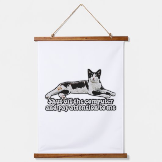 Grappig schattige kattenmeme voor katteneigenaars  hangend wandkleed (Voorkant)