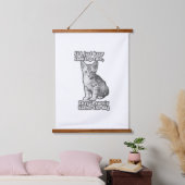 Grappig schattige kattenmeme voor katteneigenaars  hangend wandkleed (Slaapkamer)
