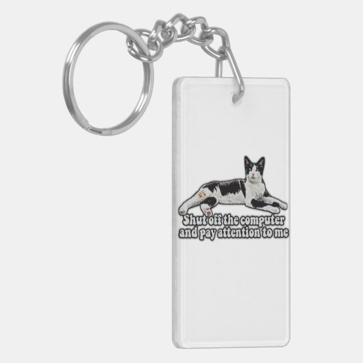 Grappig schattige kattenmeme voor katteneigenaars  sleutelhanger (Voorkant Links)