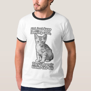 Grappig schattige kattenmeme voor katteneigenaars t-shirt