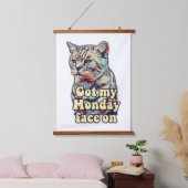 Grappig schattige kattenmeme voor kattenliefhebber hangend wandkleed (Slaapkamer)