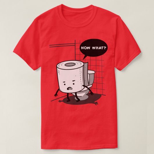 Grappig Schattige Kawaii toiletpapier Humor Comedy T-shirt (Design voorkant)