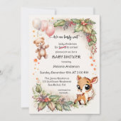 Grappig Schattige Kerst Beer Baby shower Kaart (Voorkant)