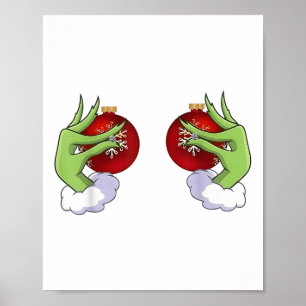 Grappig Schattige Kerst Hart Handen Stijl voor Fam Poster
