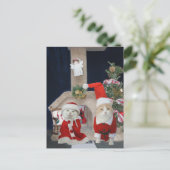 Grappig/Schattige Kerst Kat Condo Feestdagenkaart (Staand voorkant)