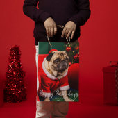 Grappig Schattige Kersthond Pet Lover Fotovakantie Medium Cadeauzakje