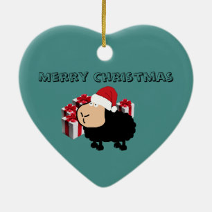 Grappig schattige kerstkerst van de kerstman carto keramisch ornament