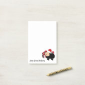 Grappig schattige kerstkerst van de kerstman carto post-it® notes (Op bureau)