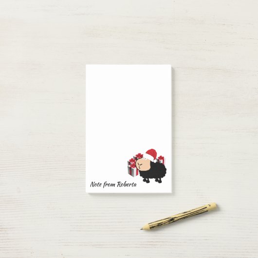 Grappig schattige kerstkerst van de kerstman carto post-it® notes (Op bureau)