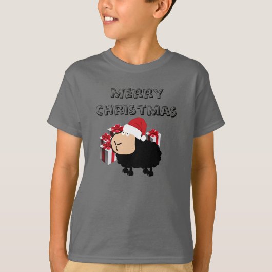 Grappig schattige kerstkerst van de kerstman carto t-shirt (Voorkant)