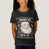 Grappig Schattige Kerstman Sinterklaas Ho Ho's Des T-shirt (Voorkant)