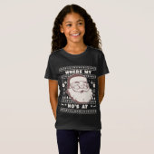 Grappig Schattige Kerstman Sinterklaas Ho Ho's Des T-shirt (Voorkant volledig)