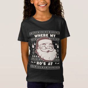 Grappig Schattige Kerstman Sinterklaas Ho Ho's Des T-shirt