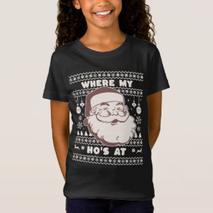 Grappig Schattige Kerstman Sinterklaas Ho Ho's Lel T-shirt