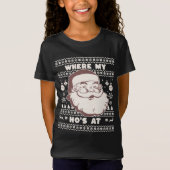 Grappig Schattige Kerstman Sinterklaas Ho Ho's Lel T-shirt (Voorkant)