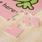 Grappig schattige kikker cartoon kinder legpuzzel (Zijkant)