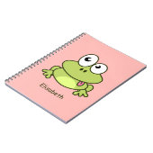 Grappig schattige kikker cartoon kinder notitieboek (Linkerzijde)