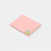Grappig schattige kikker cartoon kinder post-it® notes (Schuin)