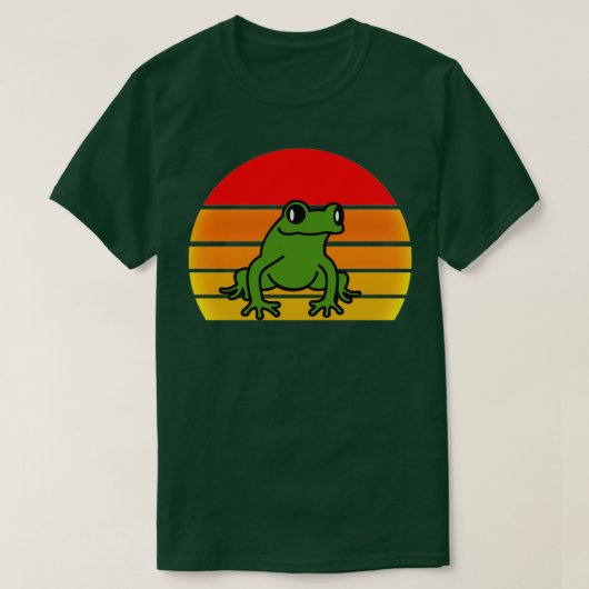 Grappig schattige kikker zonsopgang zomer Gifts 1 T-shirt (Design voorkant)