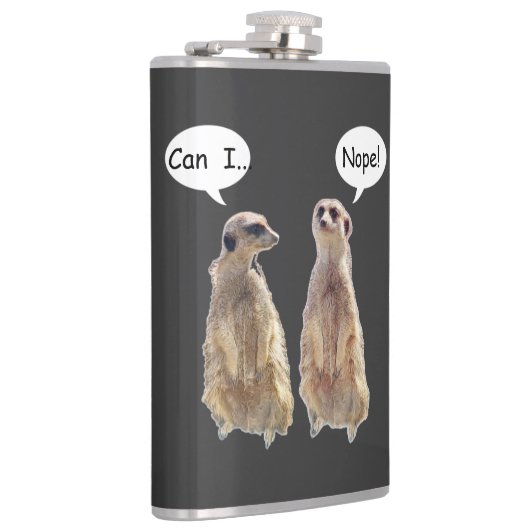 Grappig, schattige kistjes in gesprek heupfles (Rechts)