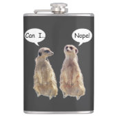 Grappig, schattige kistjes in gesprek heupfles (Voorkant)