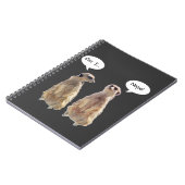 Grappig, schattige kistjes in gesprek notitieboek (Linkerzijde)