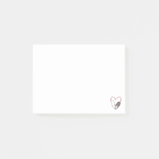 Grappig Schattige klein knaagdier huisdier Happy H Post-it® Notes (Voorkant)