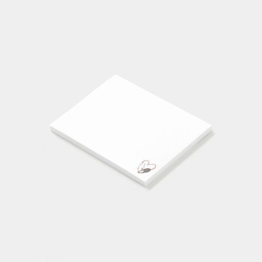 Grappig Schattige klein knaagdier huisdier Happy H Post-it® Notes (Schuin)