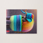 Grappig Schattige Kleurrijke Olifant Legpuzzel (Horizontaal)