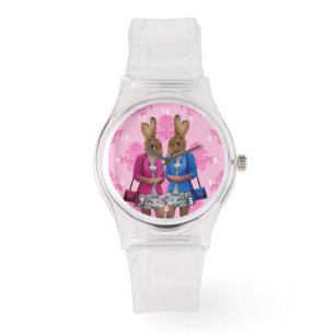 Grappig schattige konijnenkonijnen horloge