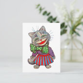 Grappig Schattige Lachende Retro jaren 1930 Meisje Briefkaart (Staand voorkant)