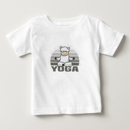 Grappig schattige lama die yoga doet. (Voorkant)