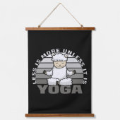 Grappig schattige lama die yoga doet. hangend wandkleed (Voorkant)