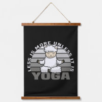 Grappig schattige lama die yoga doet.