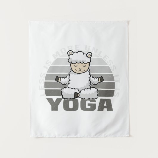 Grappig schattige lama die yoga doet. wandkleed (Voorkant)